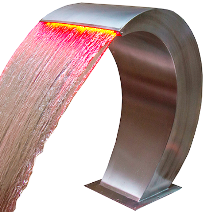 CASCATA DE LED RGB GRANDE WAVE JR (55CM ALT. / 40CM LAMINA) P/ SOBREPOR PISO/PAREDE (EASY)